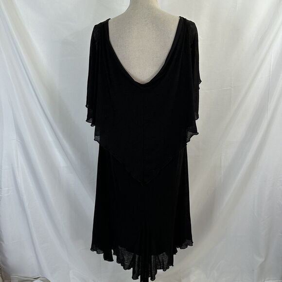 Vintage Fredricks Of Hollywood Black Floral Embroidered Dress 1X Plus - Picture 6 of 10